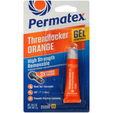 PERMTX-LOCKT 25005 HIGH STRENGTH REMOVABLE ORANGE THRE Thread Locker; High Strength; Removable With Hand Tools; Orange; 18 Fluid Ounce Tube