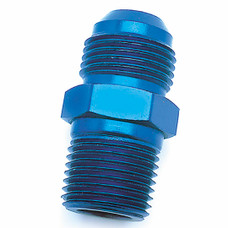 SPEEDFX 560496 -4AN X1/4NPTF BLU ST FL TO PIPE ADP Straight; -4AN x 1/4 NPTF; Blue; Anodized Aluminum; Single