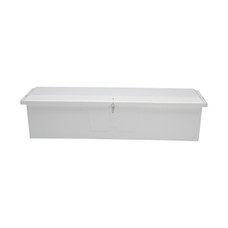 TAYLOR MADE 83559 STOW 'N GO DOCK BOX 24' X 95' X 22' Extra Large; 95 Inch Length x 22 Inch Width x 24 Inch Height; White; Fiberglass; Gas Shock Closure