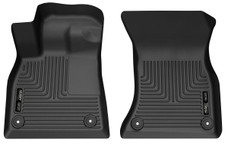 HUSKYLINER 50961 X-ACT FRONT FLOOR LINER Molded Fit; Raised Ridge; Black; TPE (Thermoplastic Elastomer); 2 Piece