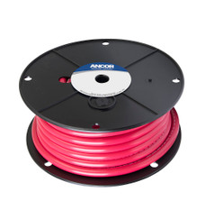ANCOR 116502 TINNED COPPER BATTERY CABLE  1/0 AW Without Terminal; Red Positive; Tinned Copper Conductor/ PVC Insulation; 25 Foot Spool; 1/0 Gauge Auxiliary Wire; 600 Volts; UL/ CSA/ ABYC/ US Coast Guard Certified