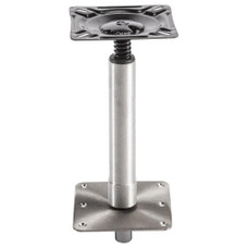 WISE SEATING 8WD2000 KING PIN TYPE PEDESTAL KIT 11' POST King Pin Pedestal; 11 Inch Height; Brushed; Aluminum; ABYC Code - B; 7 Inch Length x 7 Inch Width Base Plate; With 5-1/4 Inch Hole Pattern Spring Loaded Mounting Bracket