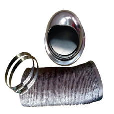 PINNACLE 18-1064 OUTSIDE VENT KIT-STAINLESS Used To Vent Dryer Exhaust Outside; Fits All Pinnacle Clothes Dryer Models; External Vent Kit; Stainless Steel; With Damper/ Chrome Plated Cowl And Fittings