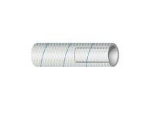 SIERRAMARINE 16-164-0126S 1/2' WHT. REINF PVC W/BLUE TRACER Used In Connecting Sink/ Shower/ Icebox; Non-Heated; 1/2 Inch Inner Diameter; 50 Foot Length; PVC With FDA Formula Vinyl; Clear With Blue Tracer