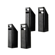 LIPPERT COMP 673594 EL STAB JACK DBL SPACE PR Use With Lippert Power Stabilizer Jacks; Black; Powder Coated; Steel; Set Of 4 (2 For Each Side)