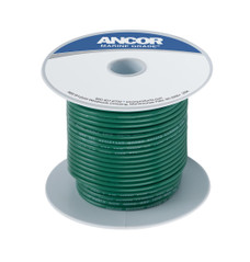 ANCOR 106310 TINNED COPPER WIRE  12 AWG (3MM2) Stranded Conductor; 12 Gauge; 100 Feet Spool; Green; Tinned Copper Conductor/ PVC Insulation; UL/ CSA/ ABYC/ US Coast Guard Certified