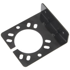 POLLAK 10-111UV MOUNTING BRACKET W/ WIRING SLOTS Universal Mount; HD Slotted; 90 Degree Bent; Powder Coated; Black; Single
