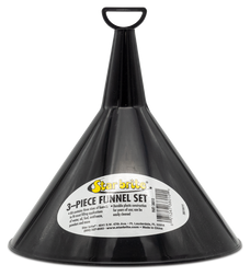 STAR BRITE 038010 FUNNEL SET - 3 PIECE Round; Black; Plastic; With US Label