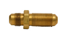 AP PRODUCTS MESTF33-1 BULK HEAD 3/8M.FL.X3/8M 3/8 Inch Outside Diameter Tube Male Flare x 3/8 Inch Outside Diameter Tube Male Flare; Straight; Without O-Ring; Brass; Single