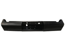 TRAILFX FX1001 2011 - 2014 CHEVY / GMC HD REAR One Piece Design; Direct Fit; Mounting Hardware Included; Compatible With Factory Hitch; Powder Coated Black Steel With Gloss Black Treadplate