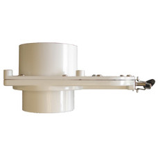 THETFORD 08669 3' THETFORD VALVE Manual Flush; Lower Mechanism; 3 Inch Socket On Top; 3 Inch Spigot On Bottom; White; ABS Plastic; With Handle