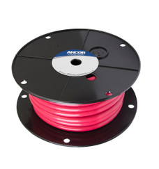 ANCOR 115510 TINNED COPPER BATTERY CABLE  1 AWG Without Terminal; Red Positive; Tinned Copper Conductor/ PVC Insulation; 100 Foot Spool; 1 Gauge Auxiliary Wire; 600 Volts; UL/ CSA/ ABYC/ US Coast Guard Certified