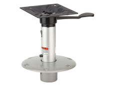 ATTWOOD MARI 23815-7 KIT-BASE/POST STMT 15'AND Extension Post; 15 Inch Height; 2-3/8 Inch Diameter Post; Satin; Aluminum; ABYC Code - AO; With 360 Degree Swivel Seat Mount/ Removable Extension Post And 9 Inch Base; Aftermarket Packaging