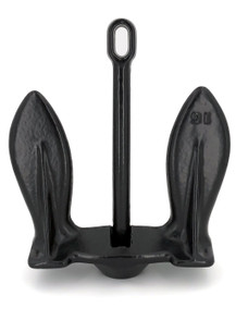 GREENFIELD 920-B NAVY ANCHOR 20LB BLACK Deep Water; Navy Style; Holds Up To 24 Feet Length Boat; 20 Pound; 10-3/4 Inch Length x 4-1/4 Inch Width x 16 Inch Height; PVC Coated; Black; Cast Iron; Anchor Only