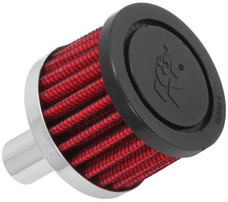 K&N FILTER 62-1020 CRANKCASE VENT FLT.SEE AP Push In With 5/8 Inch Outside Diameter Tube; 2 Inch Outside Diameter; 1-1/2 Inch Height; Rubber Top Style; Without Deflector Shield; K&N Logo