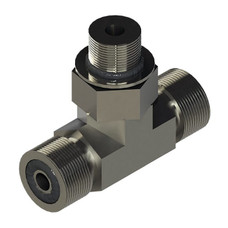 LIPPERT COMP 143108 ORFS 6803-04-04-04 BRANCH TEE Fits Level Up ?« Motorized And Lippert ?äó Motorized Hydraulic Leveling Systems; 1/4 Inch ORB-M (Adjustable) x 1/4 Inch ORFS-M x 1/4 Inch ORFS-M; Branch Tee; Single