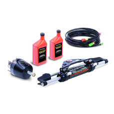 SEASTAR HK6324A-3 HYDRAULIC STEERING KIT  24' Fits Single Station Outboard Powered Boats That Travel Up To 60 MPH; Hydraulic Steering; With Helm/ Helm Fill Kit/ Hydraulic Steering Fluid/ Steering Cylinder/ 24 Feet Hose