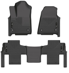 HUSKYLINER 99251 WB FR & 2ND SEAT FLOOR LINER Molded Fit; Raised Channels And Edges; Black; TPO (Thermoplastic Olefin); 3 Piece