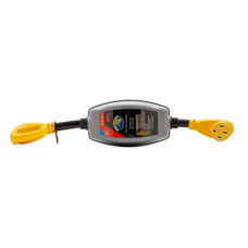 CAMCO 55313 CIRCUIT ANALYZER DOGBONE  125V/250V Identifies Improper or Faulty Wiring in 50 Amp Male to 50 Amp Female; With Lighted Fault Indicator; With Surge Protector; With Handle; 250 Volts