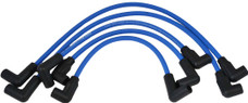 CDI ELECTRON 631-0023 SPARK PLUG WIRE SET I/O 4CYL Pre Assembled; Blue; 8 Millimeter; Silicone; Kevlar Core; 90 Degree Spark Plug Boots; 90 Degree Distributor Boots; 779 Ohms Per Foot Resistance; For Use With 4 Cylinder Engines; Set Of 4
