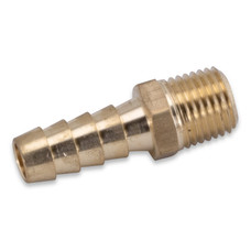SIERRAMARINE 18-8074 HOSE BARB Connector; 1/4 Inch; Male Thread; 3/8 Inch; Hose Barb; Straight; Gold; Brass; Single; Fits Johnson/ Evinrude Outboard Engines