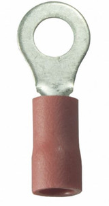WIRTHCO 80328 VINYL RING TERMINAL #8 Vinyl Insulated Ring Terminal; 22-18 Gauge Wire; Pack Of 25
