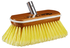 STAR BRITE 040170 SYNTHETIC WOOD BRUSH - SO Rectangular Brush Head; Head Attachment Only; Without Hose Connection; Yellow Soft Bristle With Synthetic Wood Head; Without Soap Dispenser; With US Label