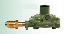 AP PRODUCTS MEGR-231 SINGLE STAGE REG W/POL FF POL Inlet x 3/8 Inch FNPT Outlet With 90 Degree Vent; Single Stage; 140000 BTU; Without Hose; Not Approved For RV Use; Wet Coated; Green; Die Cast Aluminum; Horizontal Mount
