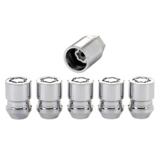 MCGARD 24554 4 PAK WHL LOK SET 12X1.25 Lug Nut Lock; 12 Millimeter X 1.25 Thread Size; Conical Seat; Acorn Lug; 1.28 Inch Overall Length; 13/16 Inch Wrench Size; Chrome Plated; Steel; Set Of 5 With Key