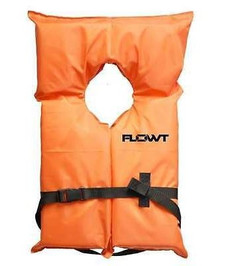 FLOWT 40000-OS LIFE VEST - ORANGE; OVERSIZE ADULT Life Vest; Fits Chest Sizes 42 Inch To 58 Inch; U S Coast Guard Approved; Oversize; Orange