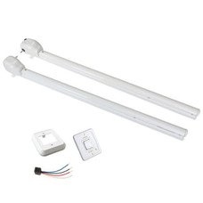 LIPPERT COMP 362241 POWER HDWE XL WHITE For XL Patio Awnings; Fixed Pitch; Powered With Standard Head; 78 Inch From Awning Rail Down; White; With 2 Arms/ Switch and Wiring Harness/ Fasteners; Full Set