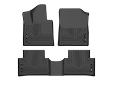 HUSKYLINER 95841 2021 KIA SORENTO FRONT & 2ND S Molded Fit; Smooth Arcing Ribs/ Raised Heel Pad; Black; Thermoplastic Olefin; 3 Piece