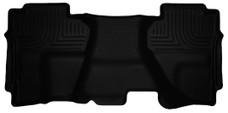 HUSKYLINER 19241 WB 2ND SILVERADO 2014 Molded Fit; Smooth Arcing Ribs/ Raised Heel Pad; Black; Rubber; 1 Piece; Extends Under Rear Seat/ GearBox Can Be Mounted On Top Of Liner