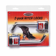 ROADMASTER 316 2PK RECEIVER HITCH LOCKS Bent Pin; 5/8 Inch Diameter; Extended Shank Length; With Keyed Alike Lock; With Keyed Dust Cover; Set Of 2