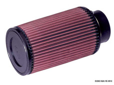 K&N FILTER RE-0910 AIR FILTER SEE APPL.GUIDE Washable; Red; Cotton Gauze; Round Tapered; 5 Inch Base Outside Diameter x 4-5/8 Inch Top Outside Diameter x 8 Inch Height; 3 Inch Flange Inside Diameter x 1-3/4 Inch Flange Length; Black Rubber Top