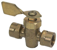 MOELLER 033300-10 1/4 FNPT M/F BRASS SHUT-OFF Straight Angle; 1/4 Inch NPT Female x 1/4 Inch NPT Male; 1/4 Turn Shut Off; Brass; Single