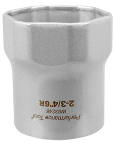 PERFORM TOOL W83246 LOCK NUT SKT 2-3/4 1/2 Inch Drive; 2-3/4 Inch; Standard; Wheel Bearing Round Locknut Socket; 6 Point; Single