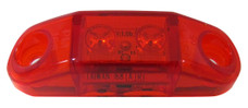 PETERSON MFG V168R RED LED CLEARANCE LIGHT LED; Oblong; 2.6 Inch Length x 0.75 Inch Width; Red Lens; Surface Mount; Mounts On 1-15/16 Inch Centers