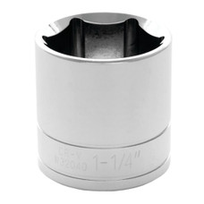 PERFORM TOOL W32040 SOCKET 1-1/4 1/2 Inch Drive; 1-1/4 Inch; Standard; 6 Point; Polished Nickel Chrome Plated; Vanadium Alloy Steel; Single