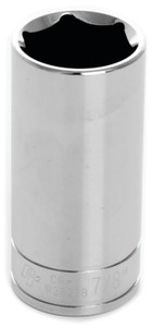 PERFORM TOOL W38328 SOCKET DP 7/8 3/8 Inch Drive; 7/8 Inch; Standard; Deep Socket; 6 Point; Polished Nickel Chrome Plated; Vanadium Alloy Steel; Single