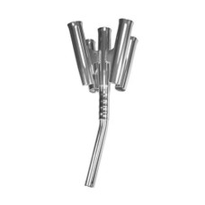 TACO METALS F31-0790BXY-1 OLYMPIC ROD CLUSTER  5 ROD 15 DEG A For Use With Single Fishing Rod Holder; Holds 5 Spinning or Casting or Conventional Fishing Rods; Held by Fishing Rod Butt; Anodized; Silver; Aluminum; With Fishing Rod Holder/ Bag