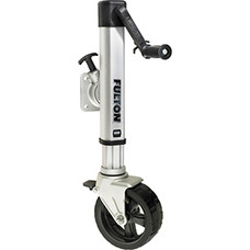 FULTON 1413040134 F2 WIDE TRACK TRAILER JAC Manual Wide Track Sidewind Jack; 1600 Pound Lift Capacity; 10 Inch Screw/ 8 Inch Mount Travel; Bolt-On Mount; Painted; Silver; Steel; With Handle Hold-Up/ Wheel Wedge Features And Bolt-On Mounting Hardware