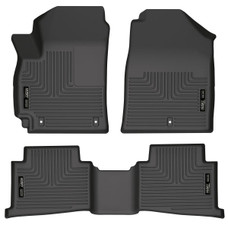 HUSKYLINER 95801 2021 KIA SELTOS- FRONT & 2ND S Molded Fit; Raised Ridge; Black; Thermoplastic Elastomer; 3 Piece