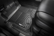 HUSKYLINER 99142 WB FRONT/2ND ACADIA 2017 Molded Fit; Smooth Arcing Ribs/ Raised Heel Pad; Gray; TPO (Thermoplastic Olefin); 3 Piece