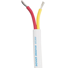 ANCOR 124325 SAFETY DUPLEX CABLE  12/2 AWG (2 X Stranded Conductor; Flat; 12/2 AWG; Red/ Yellow; 250 Feet Spool; Tinned Copper Conductor/ PVC Insulation; UL/ ABYC Certified