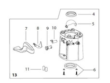 THETFORD 42135 KIT  BASE ASSY LO WHT STL For Thetford Aqua Magic ?« Style II Low Profile Toilets; White