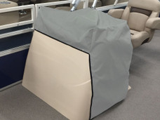 CARVER 61063F-10 PONTOON CONSOLE COVER 33 Inch Height x 32 Inch Length x 36 Inch Width; Water Repellant/ UV Protection/ Mildew Resistant; Haze Gray; Poly-Flex II Marine Grade Polyester