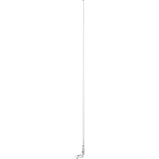 SHAKESPEARE 5104 4'  3DB CENTENNIAL VHF ANTENNA For Use With VHF Marine Radio; Monopole; 4 Feet Length; 3dB Gain; Ratchet Mount; White; With Chrome Plated Brass Ferrule/ 15 Feet RG-58 Coaxial Cable And PL-259 Connector