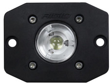 RIGID IND 20621 IGNITE FLOOD FM BLACK LED Bulb; Clear Bulbs; 1.4 Inch Square; 12 Watt Bulbs Amp Draw 0.85 AMP; Hybrid Flood Beam; 1000 Raw Lumens; Clear Lens; Black Housing; Flush Mount; Single; With Bracket And Hardware; For Off-Road Use Only