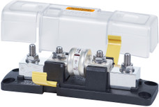 BLUE SEA 5502100-BSS FUSE BLOCK CLASS T IP 225-400A 160 Volt DC/ 225 To 400 Ampere; Uses Class T Bolt-On Fuse; With Protective Cover